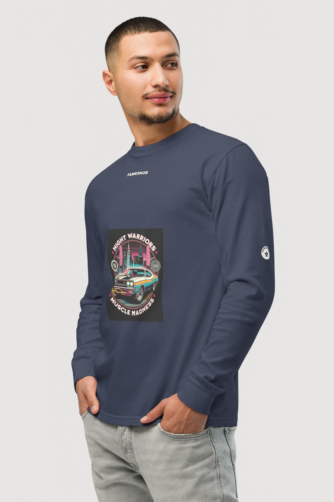 Unisex Garment-Dyed Long-Sleeve Shirt - Famesnob
