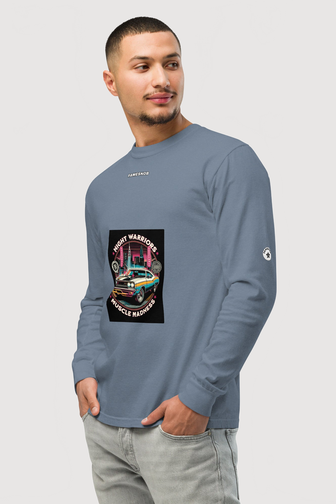 Unisex Garment-Dyed Long-Sleeve Shirt - Famesnob