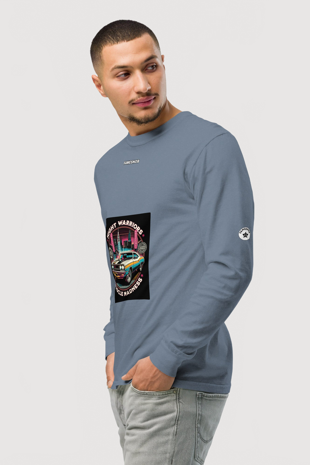 Unisex Garment-Dyed Long-Sleeve Shirt - Famesnob